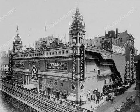 Majestic Hippodrome Building New York  8x10 Reprint Of Old Photo - Photoseeum