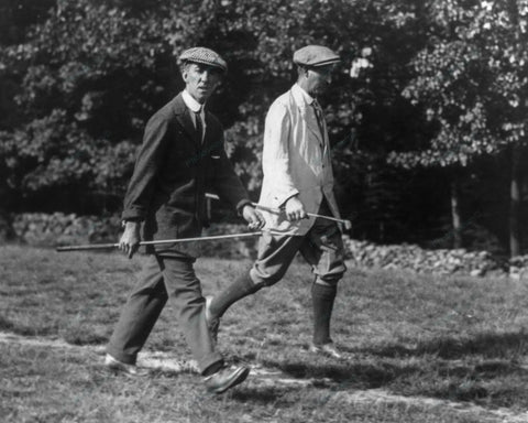 Distinguished Golfers Stroll 1909 Vintage 8x10 Reprint Of Old Photo - Photoseeum