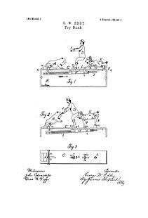 USA Patent Eddy Mechanical Bank 1880's Drawings - Photoseeum