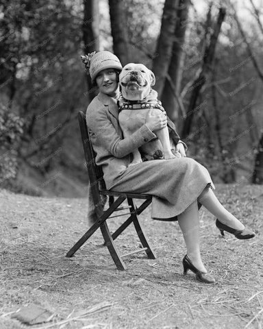 Lady Sitting With Boxer Dog On Lap 8x10 Reprint Of Old Photo - Photoseeum