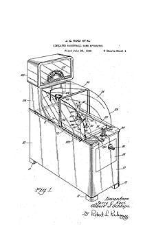 USA Patent Chicago Coin Basketball Arcade 1940's Drawings - Photoseeum