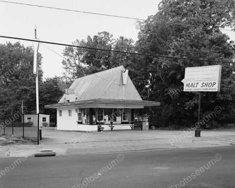 Malt Shop, Sundies, Shakes, Hamburgers 8x10 Reprint Of Old Photo - Photoseeum