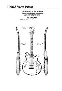 USA Patent Gibson Les Paul Signature ES Guitar Drawings - Photoseeum