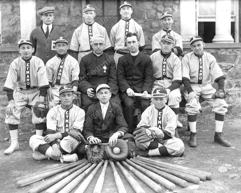 Eymard Boys Baseball Team &  Priests 8x10 Reprint Of Old Photo - Photoseeum