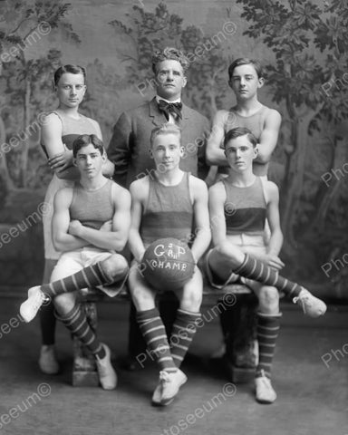 School Basketball Champs 1910 Vintage 8x10 Reprint Of Old Photo 1 - Photoseeum