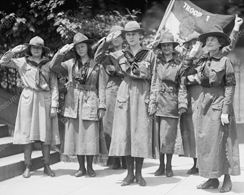 Girl Scouts Troop 1917 Vintage 8x10 Reprint Of Old Photo 1 - Photoseeum