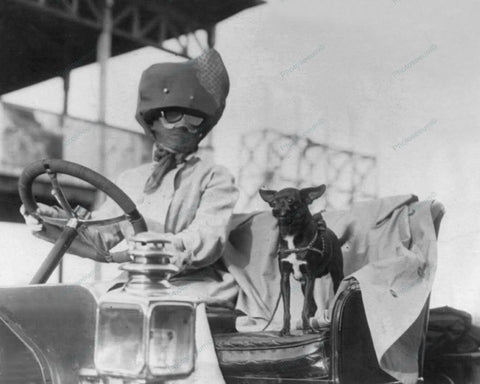 Lady Racing With Dog 1910 8x10 Reprint Of Old Photo - Photoseeum
