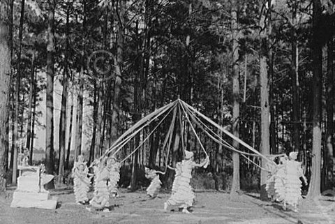 Girls Dressed In Costume May Pole Dance 4x6 Reprint Of Old Photo - Photoseeum