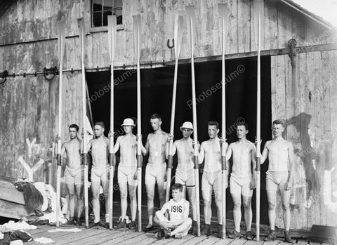 Rowing Team Yale 1915 Vintage 8x10 Reprint Of Old Photo - Photoseeum