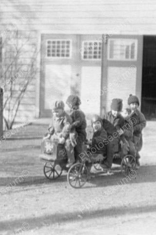 Victorian Children Ride Antique Wagon! 4x6 Reprint Of Old Photo - Photoseeum