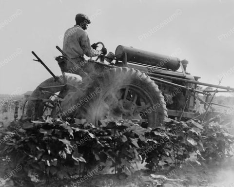 Farmer Riding Tractor 1937 Vintage 8x10 Reprint Of Old Photo - Photoseeum