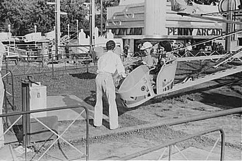 Ohio Fair Ride wPenny Arcade background 4x6 Reprint Of Old Photo - Photoseeum