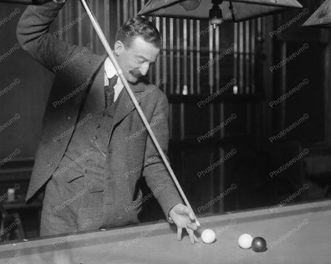 French Billiards Edouard Roudil 1910s 8x10 Reprint Of Old Photo - Photoseeum