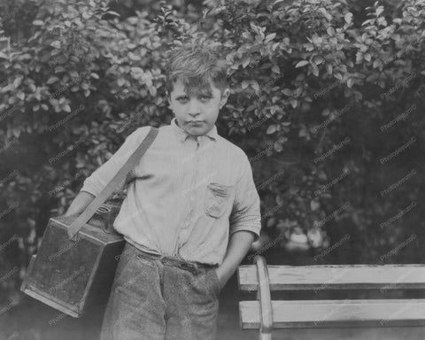 Sad Shoeshine Boy Bootblack 1900s 8x10 Reprint Of Old Photo - Photoseeum