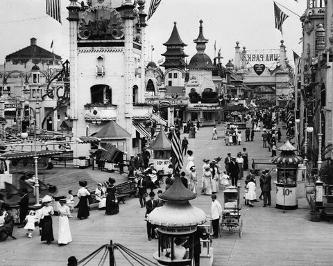 Luna Park Amusement Coney Island 1910s 8x10 Reprint Of Old Photo - Photoseeum