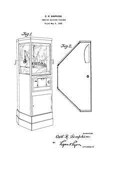 USA Patent Exhibit Ship Crane Arcade Games 30's Drawings - Photoseeum