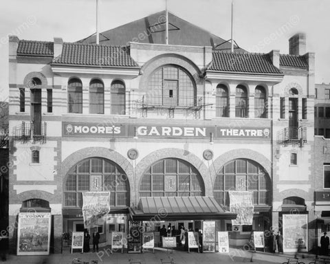Moore's Garden Movie Theatre Vintage 8x10 Reprint Of Old Photo - Photoseeum