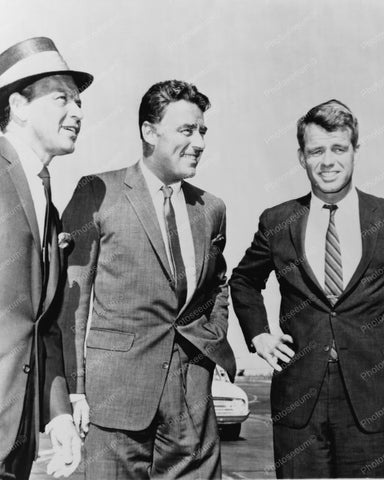F Sinatra, Peter Lawford, Robert Kennedy 8x10 Reprint Of Old Photo - Photoseeum