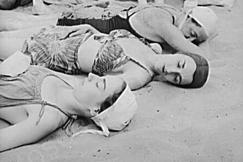 Glen Echo Sunbathing Beach by Pool 1930s 4x6 Reprint Of Old Photo - Photoseeum