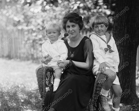Beautiful Mother & Children Portrait  8x10 Reprint Of Old Photo - Photoseeum