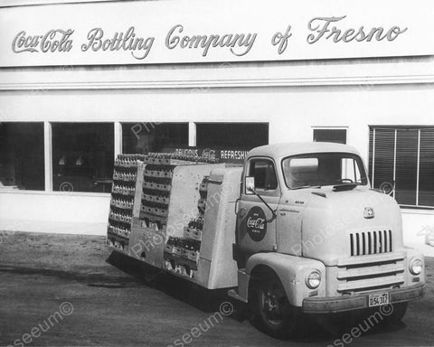 Coca Cola Fresno Truck Vintage 8x10 Reprint Of Old Photo - Photoseeum