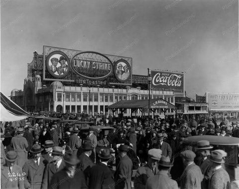 Atlantic City Coke & Lucky Strike Billboard 8x10 Reprint Of Old Photo - Photoseeum