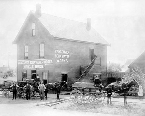 Vancouver Soda Water Works 1900 Vintage 8x10 Reprint Of Old Photo - Photoseeum