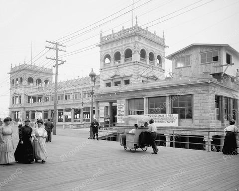 Youngs Million Dollar Pier1905 Vintage 8x10 Reprint Of Old Photo - Photoseeum
