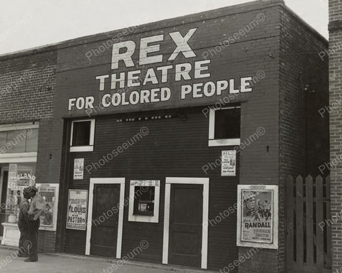 Rex Theatre 1939  Vintage 8x10 Reprint Of Old Photo - Photoseeum