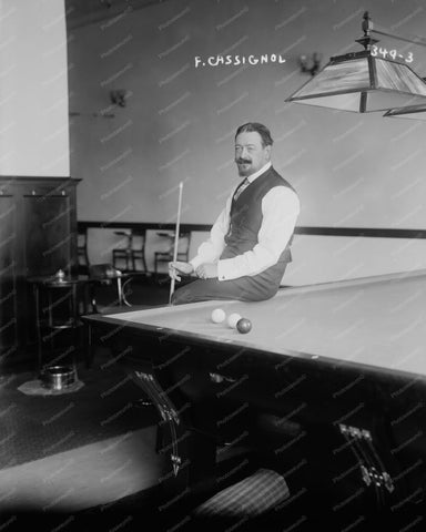 French Billiards Champ Cassignol 1890s 8x10 Reprint Of Old Photo 2 - Photoseeum