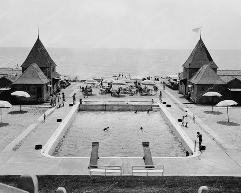 Maidstone Club Pool Scene New York 1900s 8x10 Reprint Of Old Photo - Photoseeum