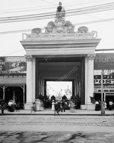 Dreamland Entrance Coney Island Vintage 8x10 Reprint Of Old Photo - Photoseeum