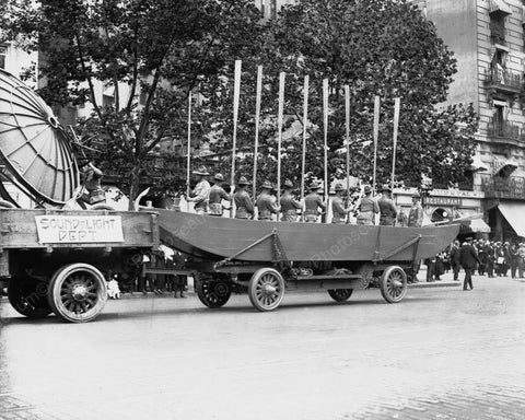 Army Rowing Team Float 1919 Vintage 8x10 Reprint Of Old Photo - Photoseeum