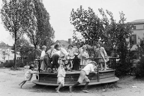 Merry Go Round Playground 4x6 Reprint Of 1910s Old Photo - Photoseeum