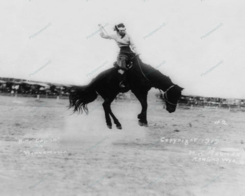 Lady Rides Horse Jumping In Action 1919 Vintage 8x10 Reprint Of Old Photo - Photoseeum