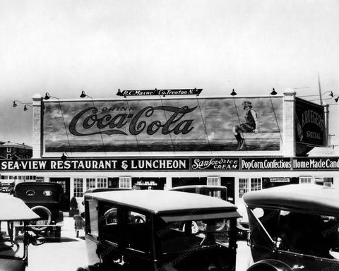 Sea View Restaurant Coca Cola Sign 1920s 8x10 Reprint Of Old Photo - Photoseeum