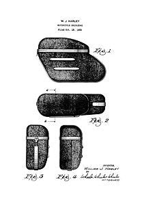 USA Patent Harley Davidson Saddlebag 1950's Drawings - Photoseeum