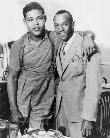 Boxer Joe Louis With Jesse Owens 1930s 8x10 Reprint Of Old Photo - Photoseeum
