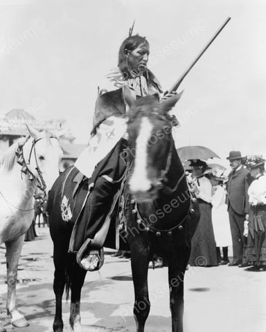 Indian Man On Horse Back 1901 8x10 Reprint Of Old Photo - Photoseeum