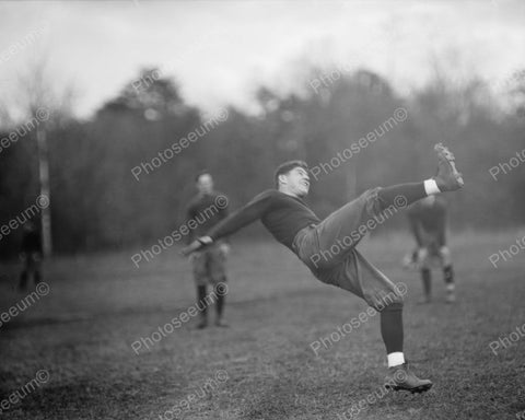 Football Kick 1912 Vintage 8x10 Reprint Of Old Photo - Photoseeum