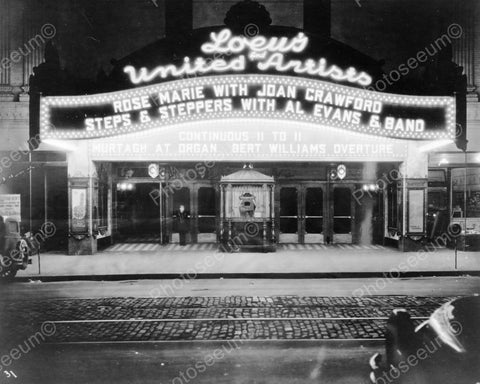 Loews And United Artists Movie Theatre 8x10 Reprint Of Old Photo - Photoseeum