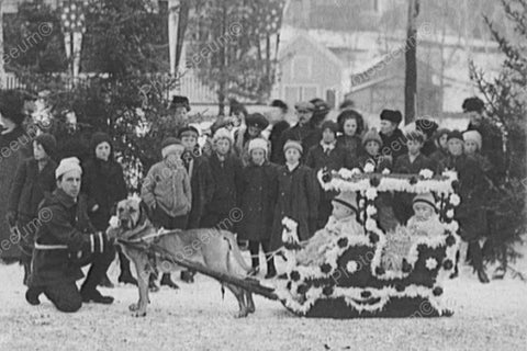 Toddlers In Dog Sled  Classic 1900s 4x6 Reprint Of Old Photo - Photoseeum