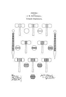 USA Patent Croquet Game 1870s Drawings - Photoseeum