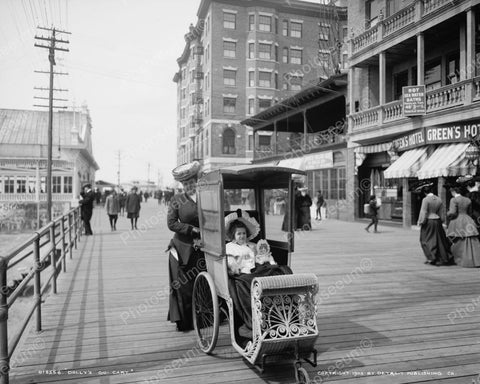 Girl & Doll Ride Boardwalk Atlantic City 1905 Vintage 8x10 Reprint Of Old Photo - Photoseeum