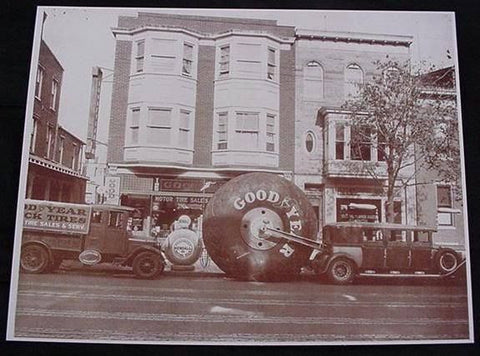 Goodyear Tires Store Promotion Vintage Sepia Card Stock Photo 1930s - Photoseeum