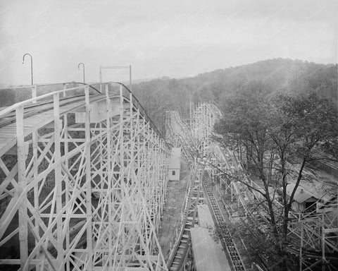 Glen Echo Roller Coaster Close Up! 8x10 Reprint Of Old Photo - Photoseeum