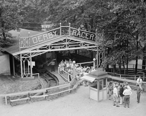 Glen Echo Derby Race Entrance Way 8x10 Reprint Of Old Photo - Photoseeum