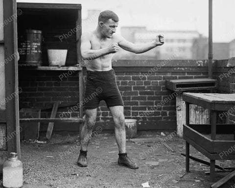 Boxer In Pose 1924 Vintage 8x10 Reprint Of Old Photo - Photoseeum
