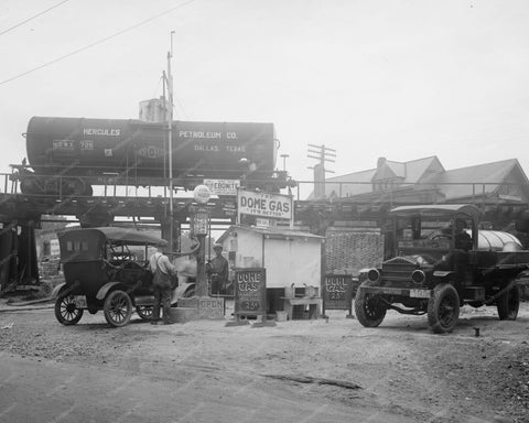 Try Dome Gas Its Better 23 Cents Gallon 8x10 Reprint Of Old Photo - Photoseeum