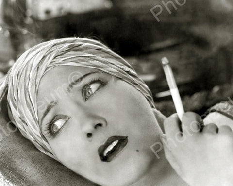 Smokin Turban Gloria Swanson 1923 Vintage 8x10 Reprint Of Old Photo - Photoseeum